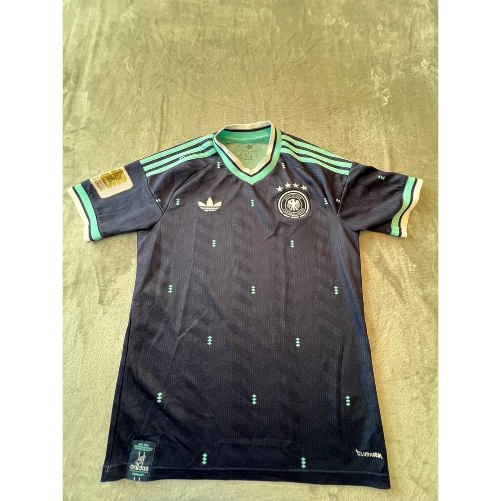 Adidas Germany Soccer Jersey Mens Small Navy Blue World Cup 2026 Climacool